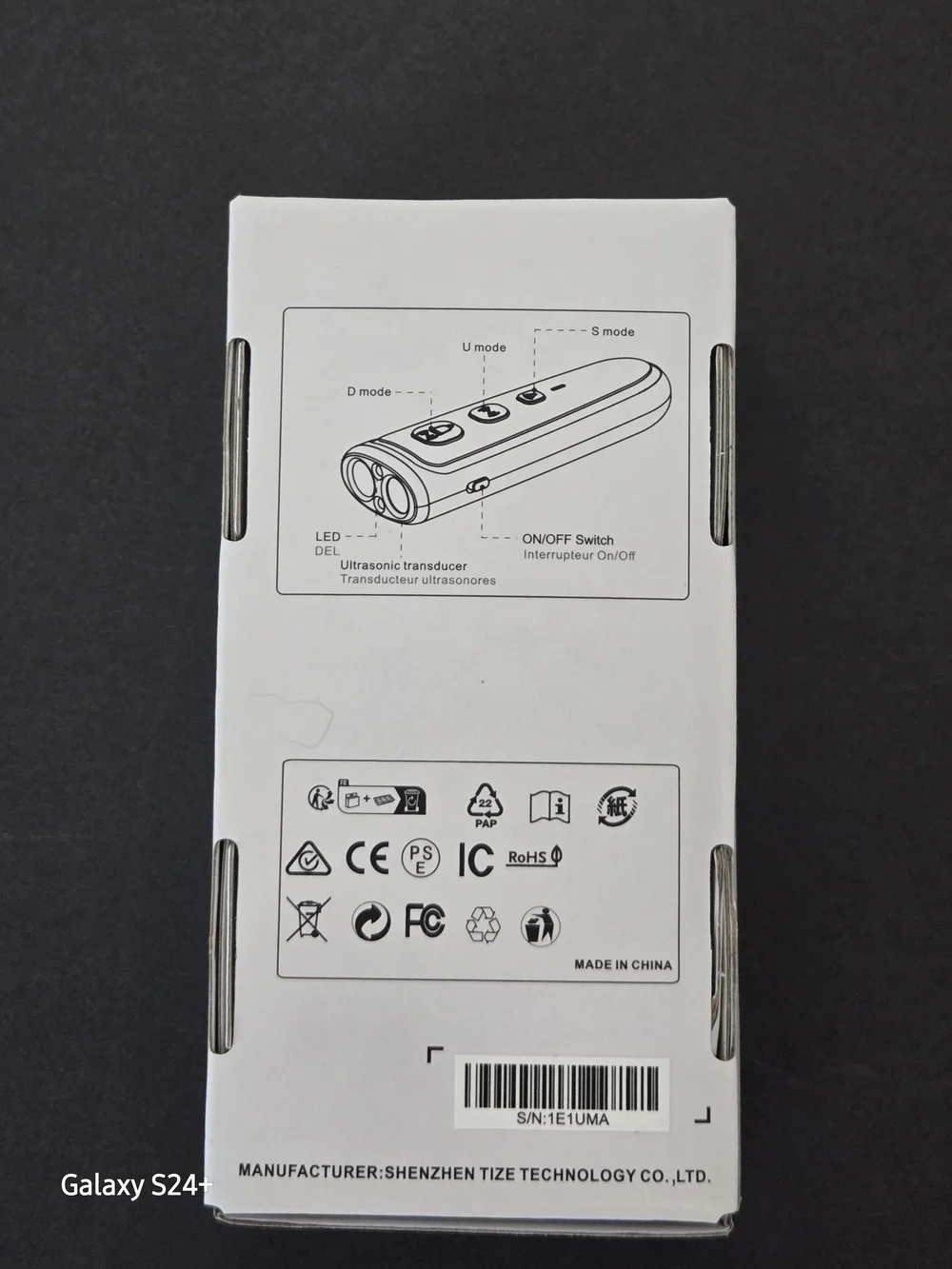 Dog Deterrent Device - White Compact Ultrasonic Trainer